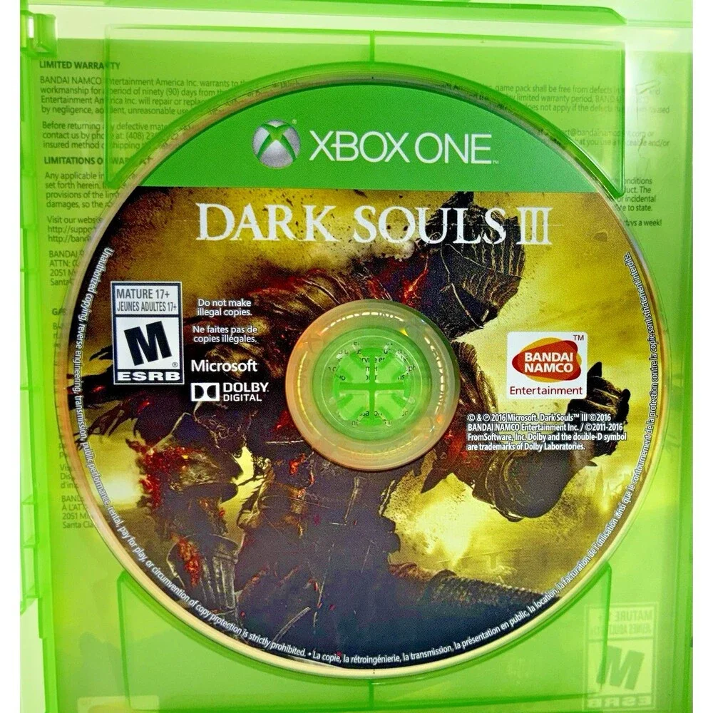 Dark Souls III Microsoft Xbox One Bandai Namco Entertainment 2016 Tested